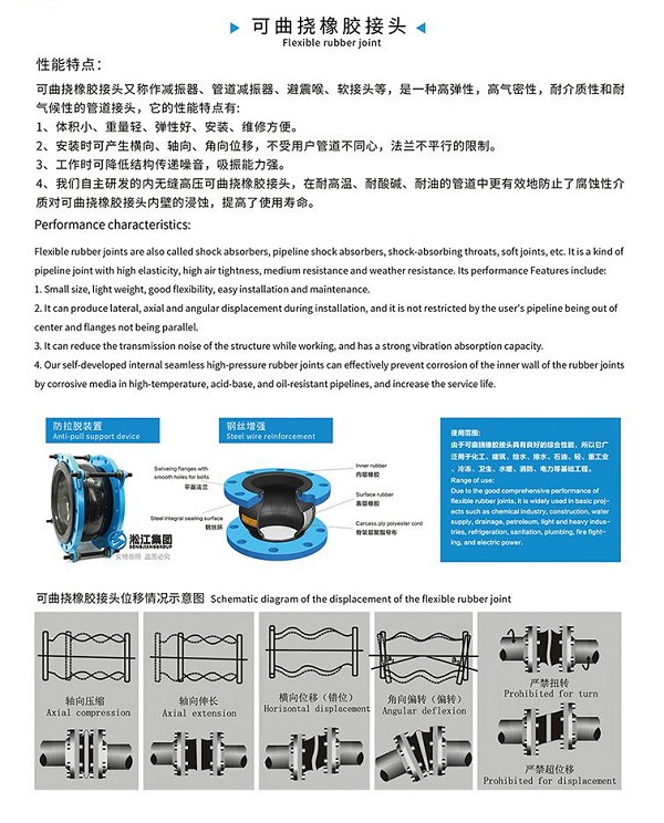 淮安市NFPS一体化预制泵站耐高温橡胶接头